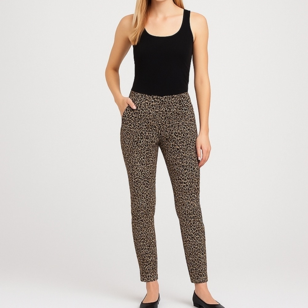 J. Crew Winnie stretch cheetah leopard print pants
